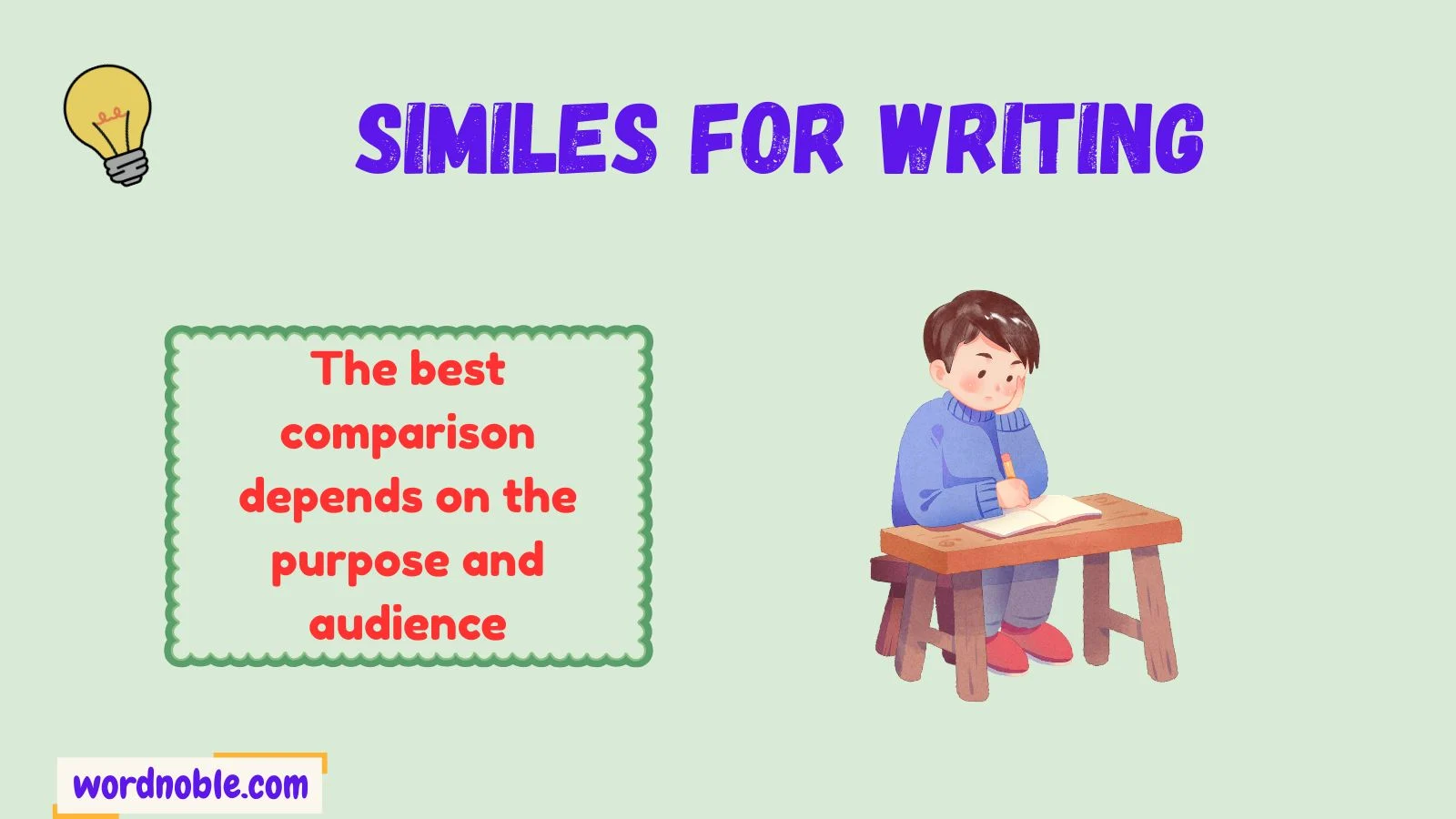 similes for writing