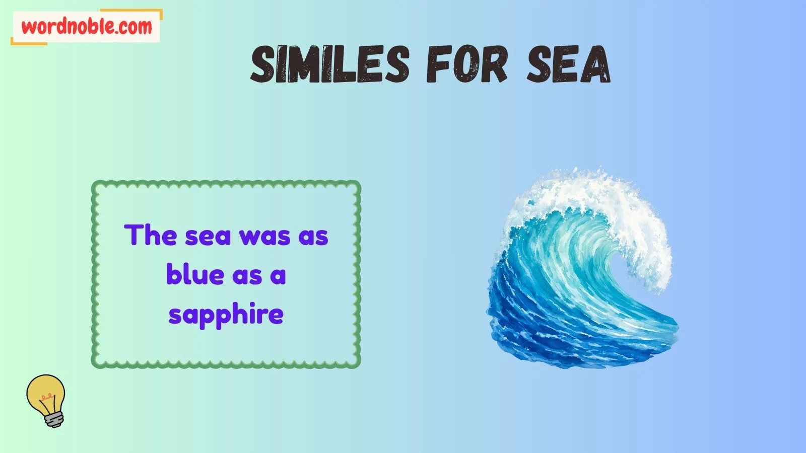 What Are Similes for Sea?