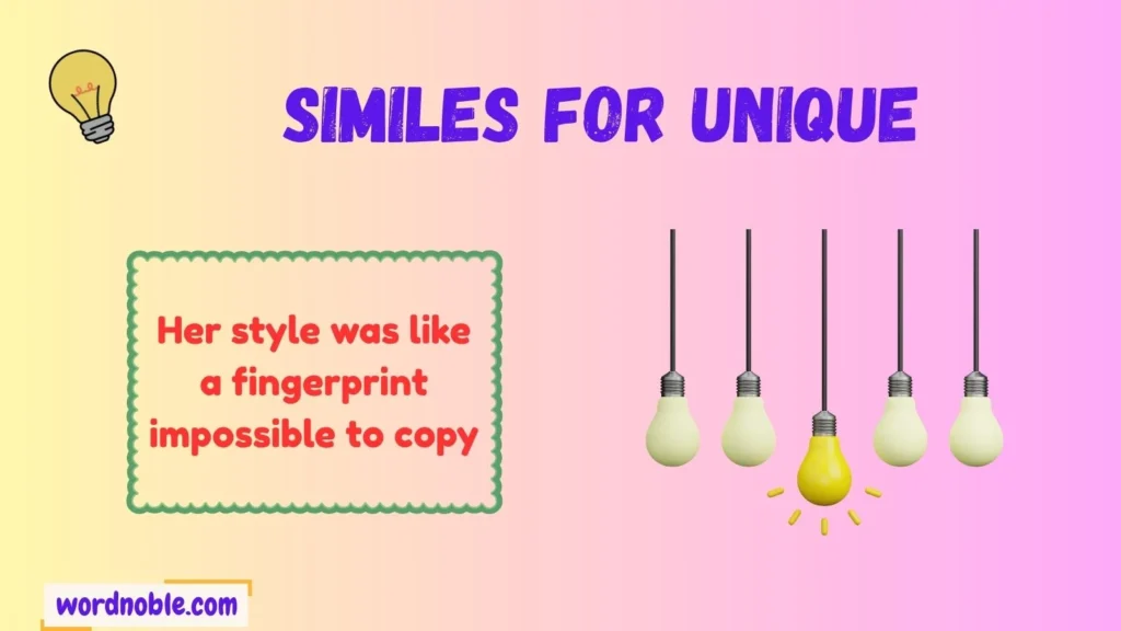 What Are Similes for Unique?