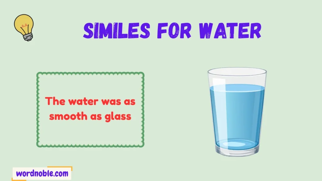 What Are Similes for Water?