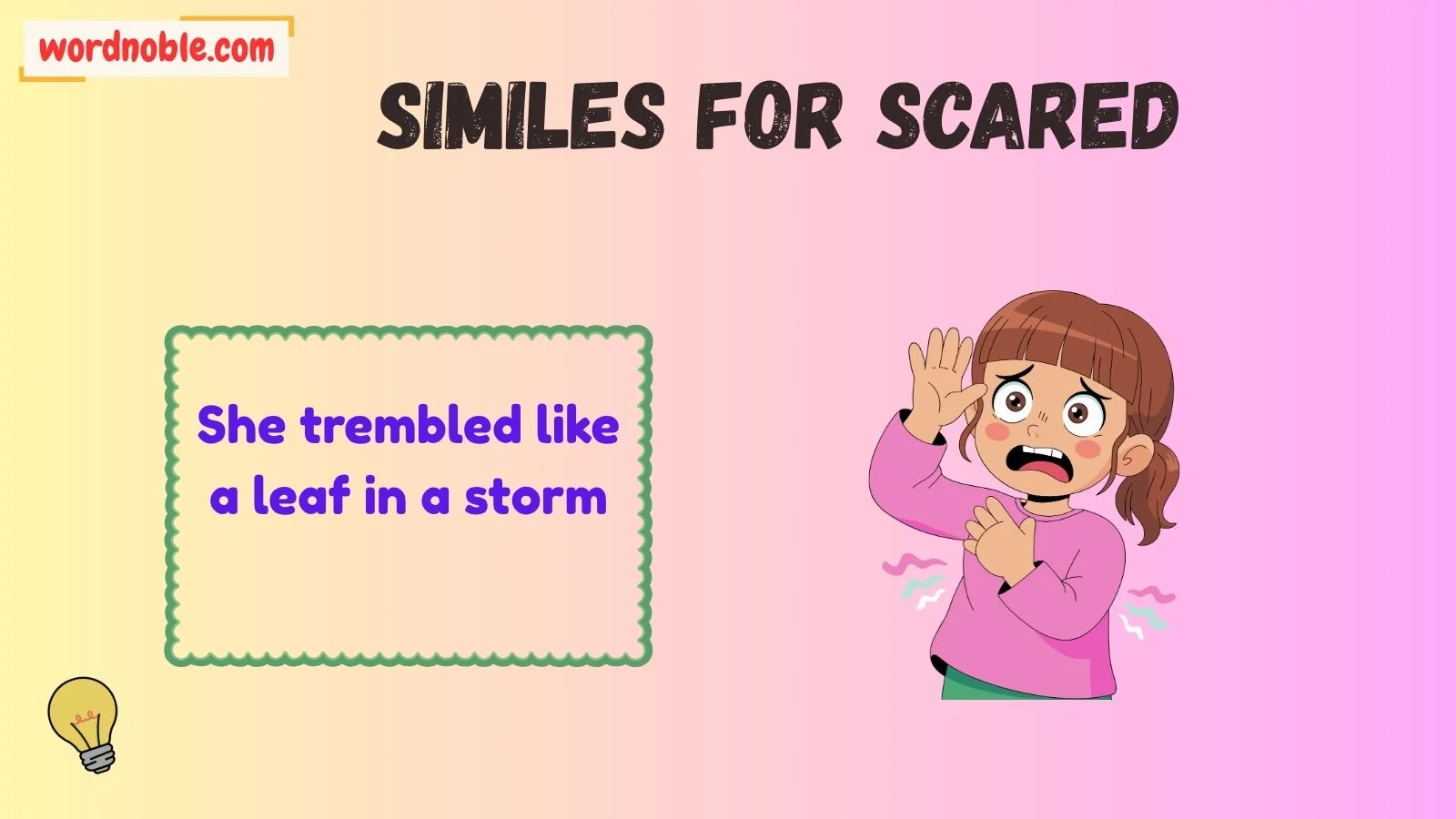 What Do Similes for Scared Mean?