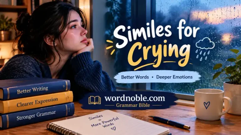 similes for crying