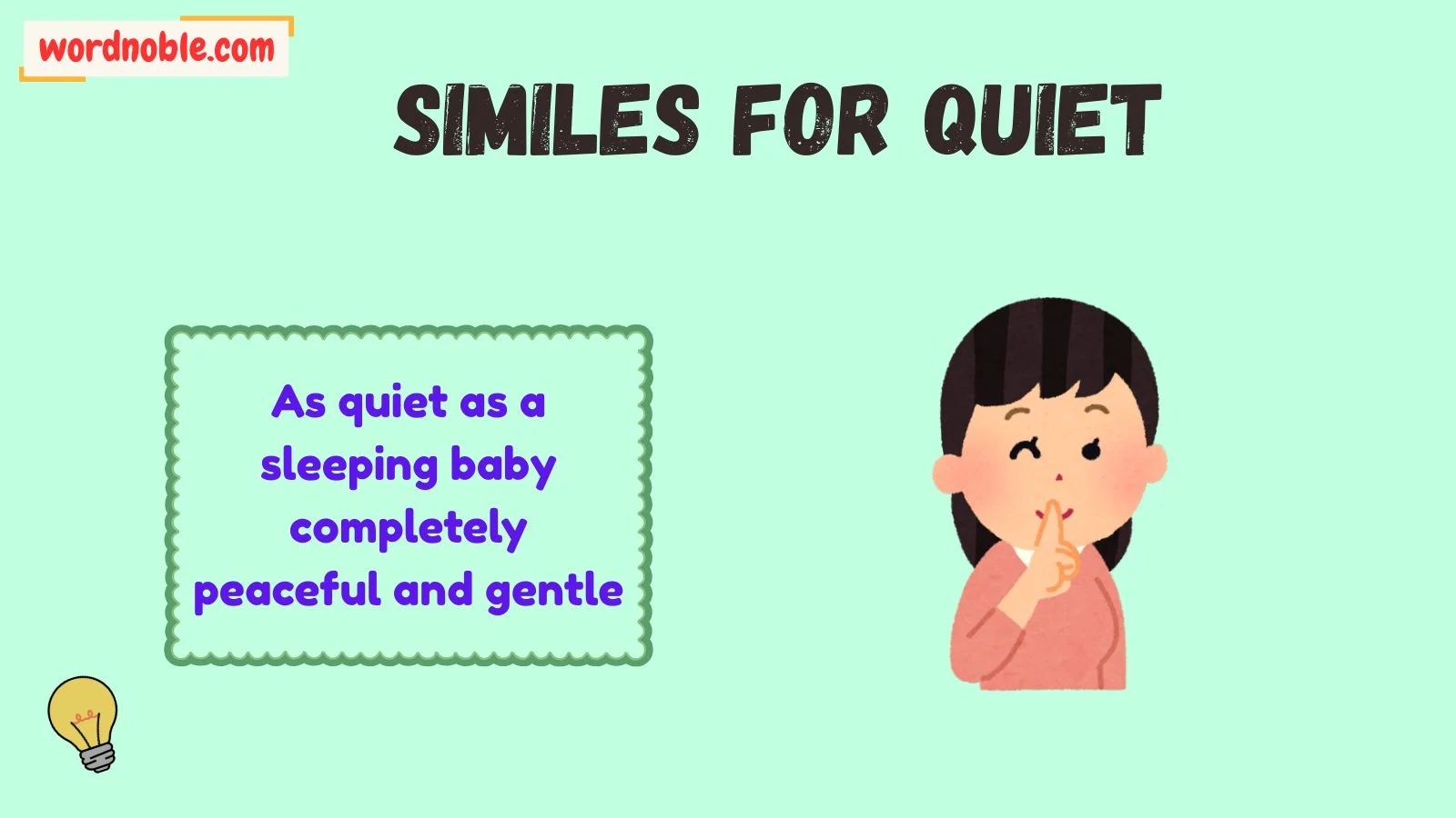 similes for quiet
