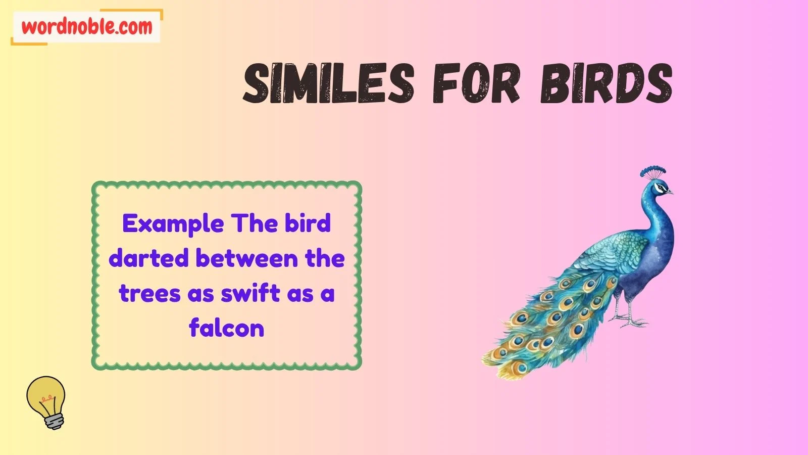 1. Animal-Based Similes for Birds