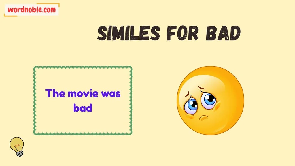 How Do Similes for Bad Work?