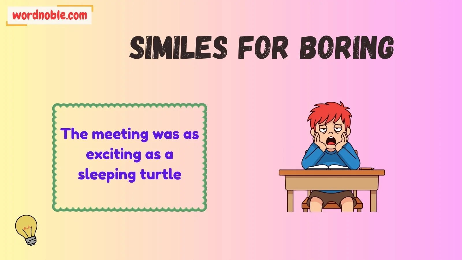 How Do Similes for Boring Work?