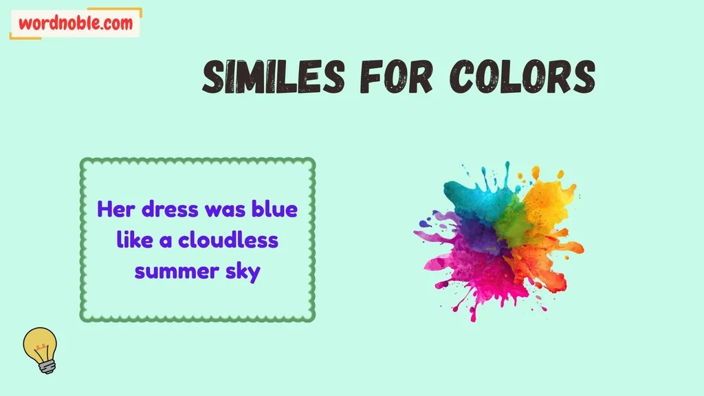 How Do Similes for Colors Work?