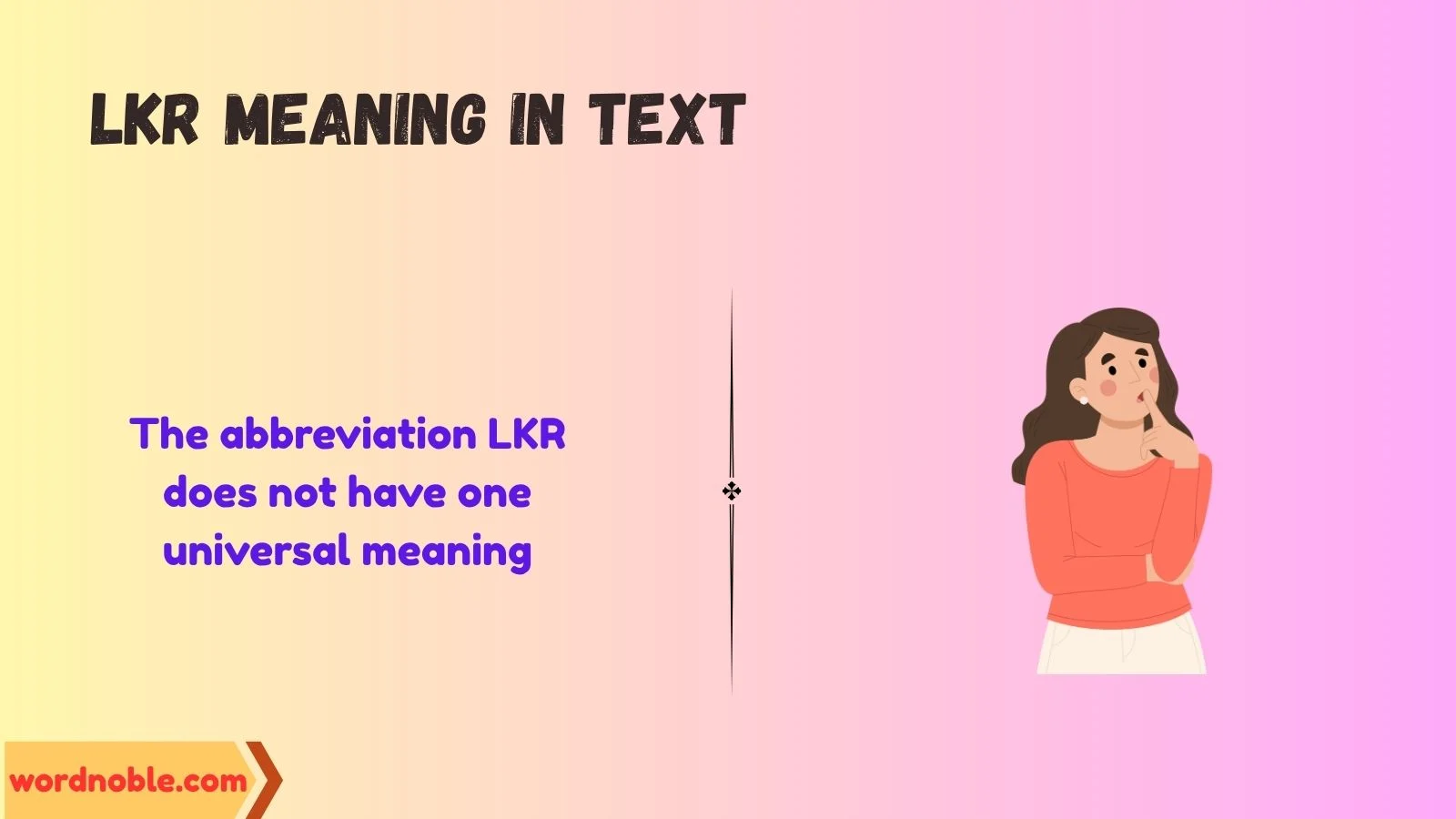 lkr meaning in text
