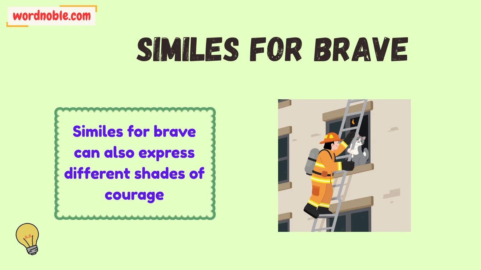 Meaning of Similes for Brave