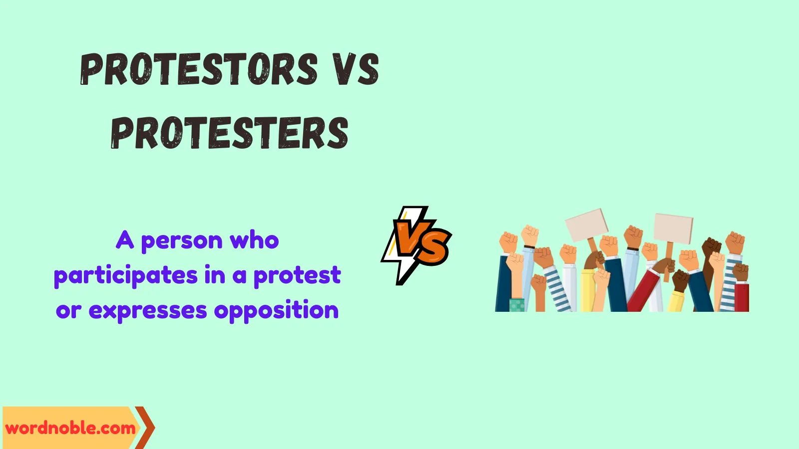 protestors vs protesters