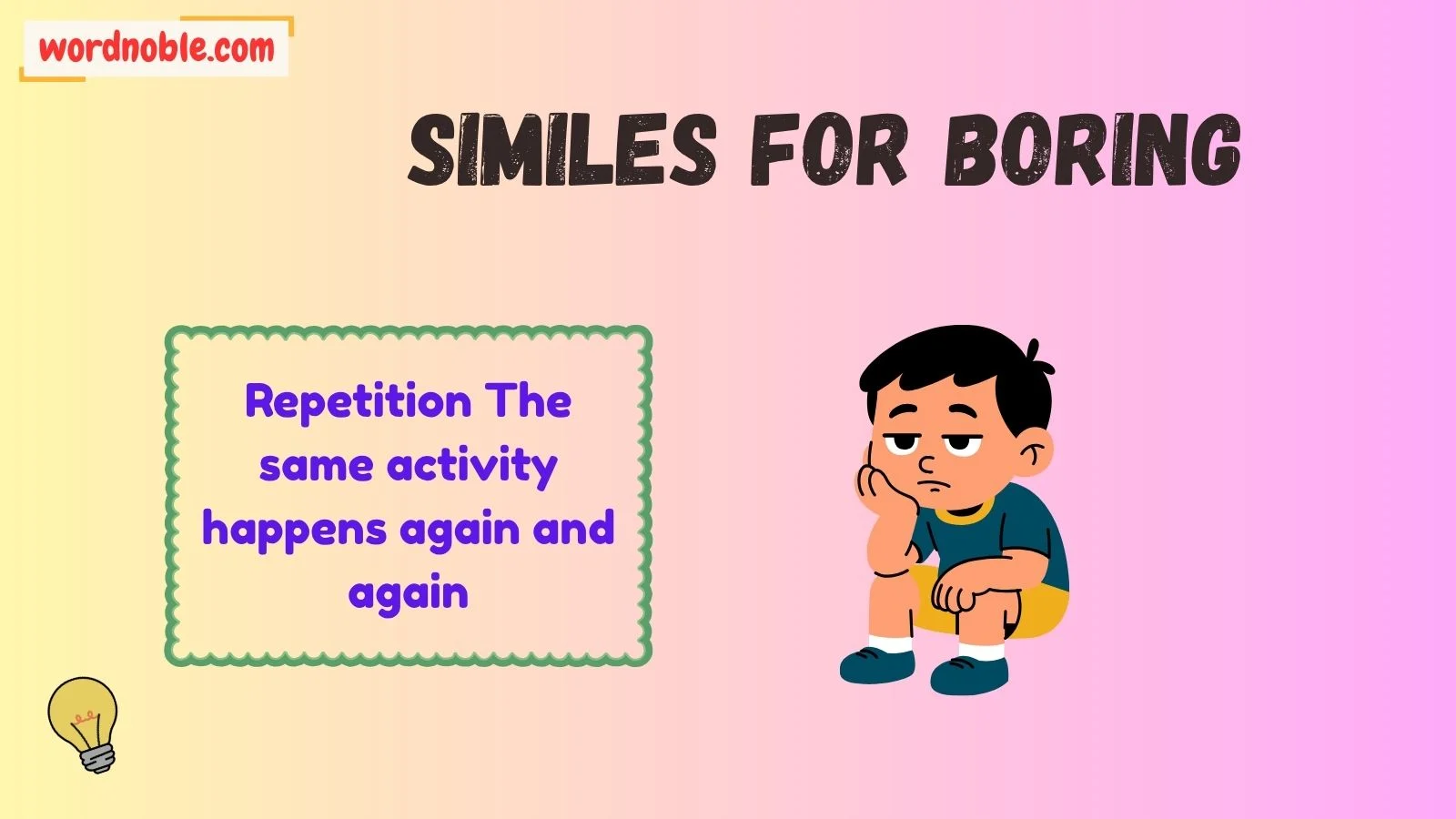 similes for boring