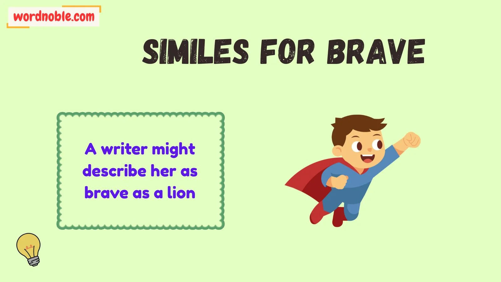 similes for brave
