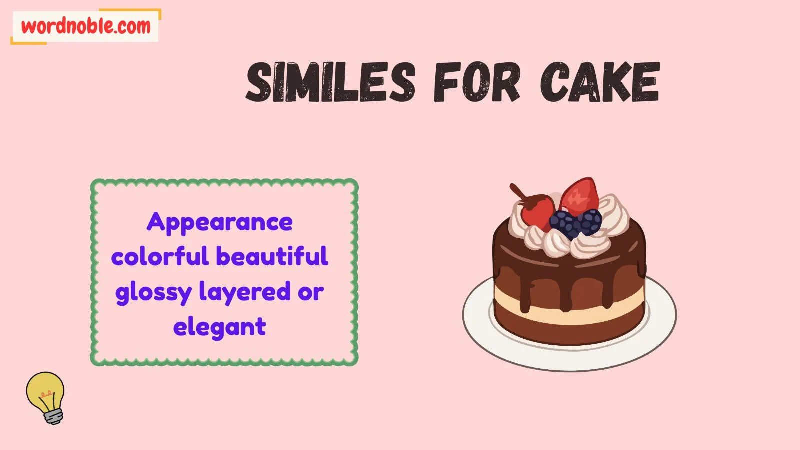 similes for cake