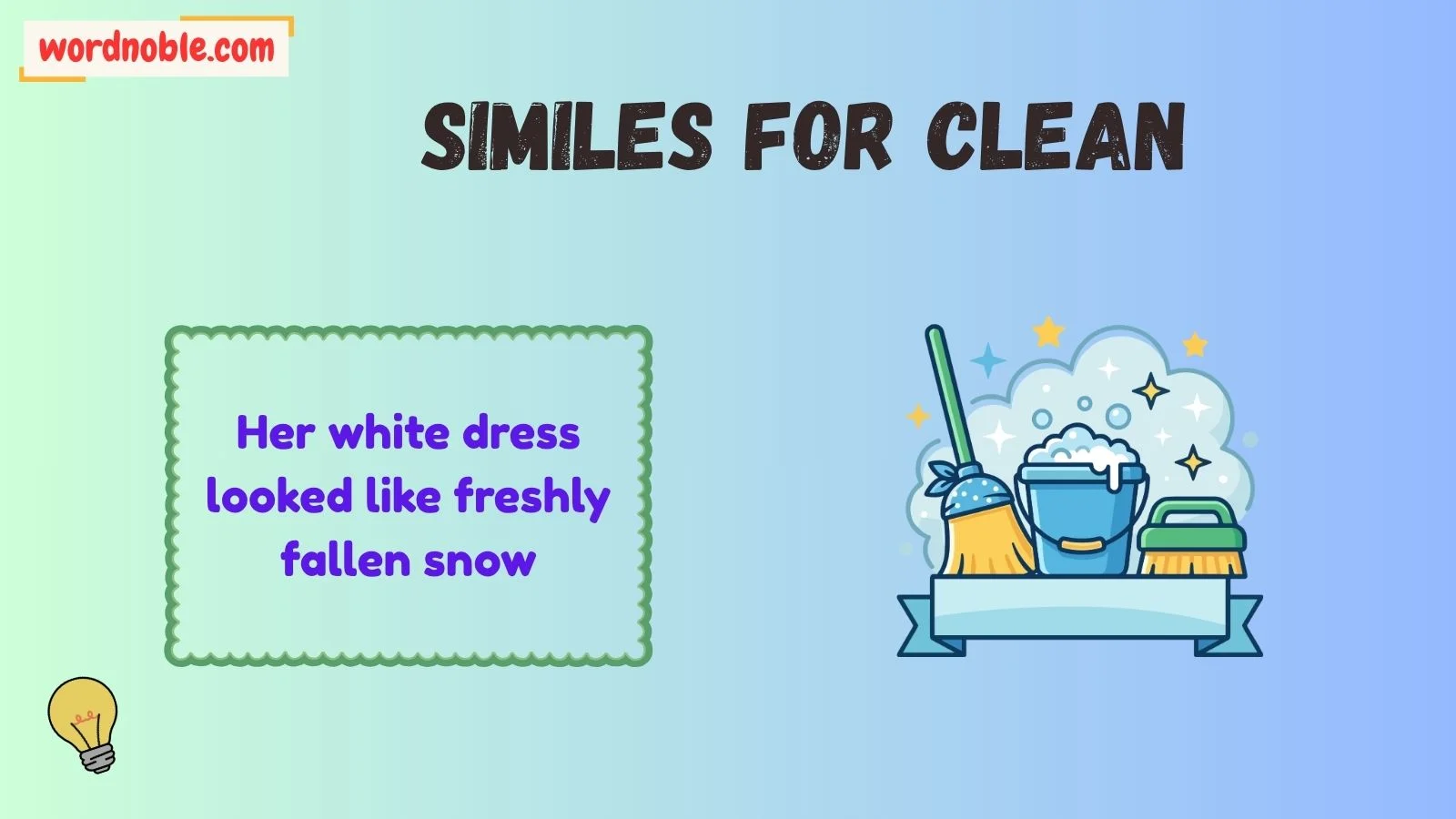 similes for clean