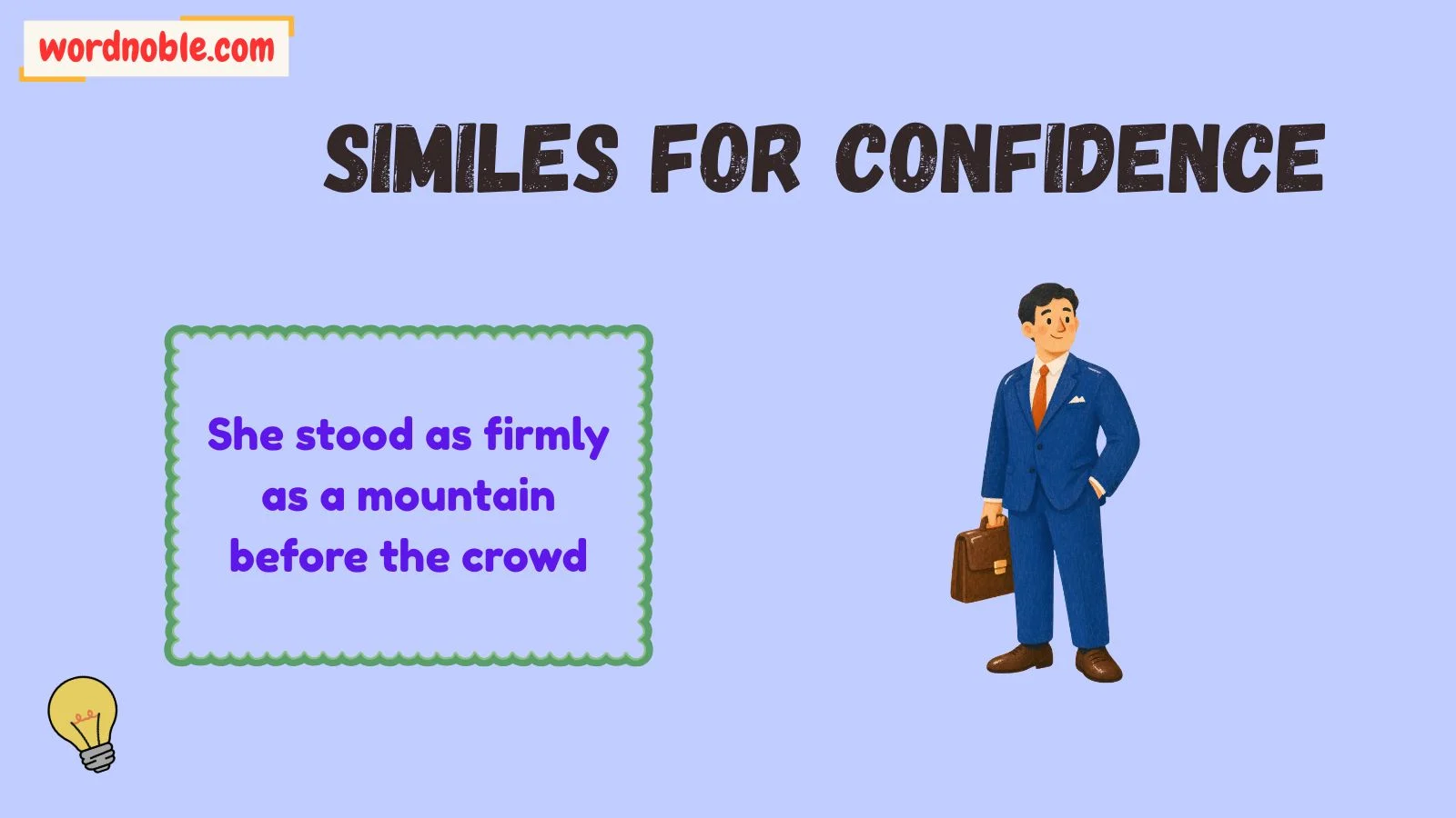 similes for confidence