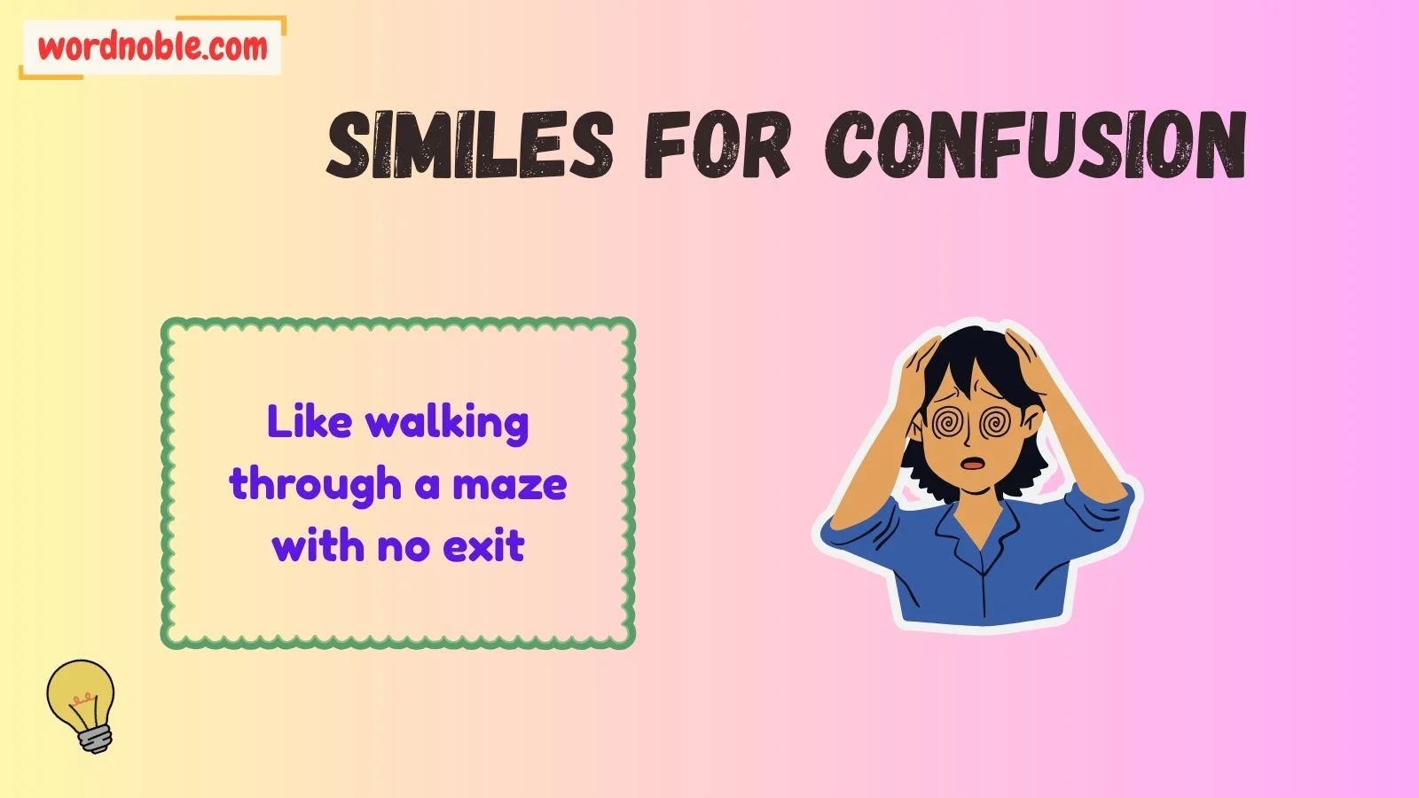 similes for confusion