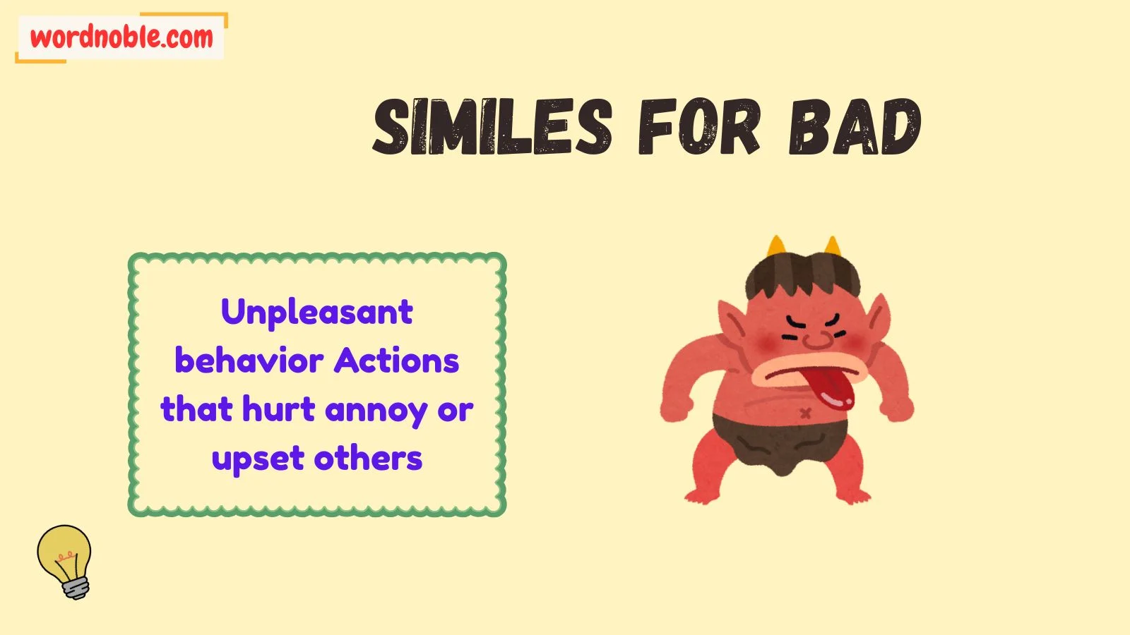 Understanding the Meaning of Similes for Bad