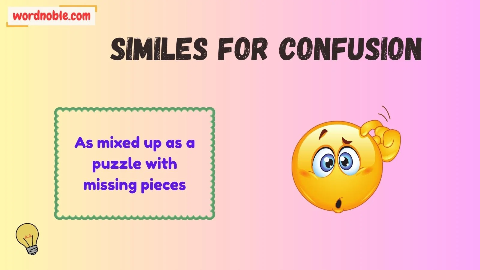 What Do Similes for Confusion Mean?