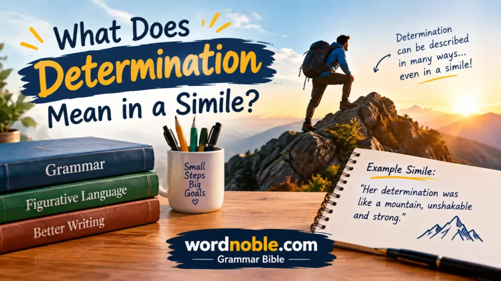 What Does Determination Mean in a Simile?