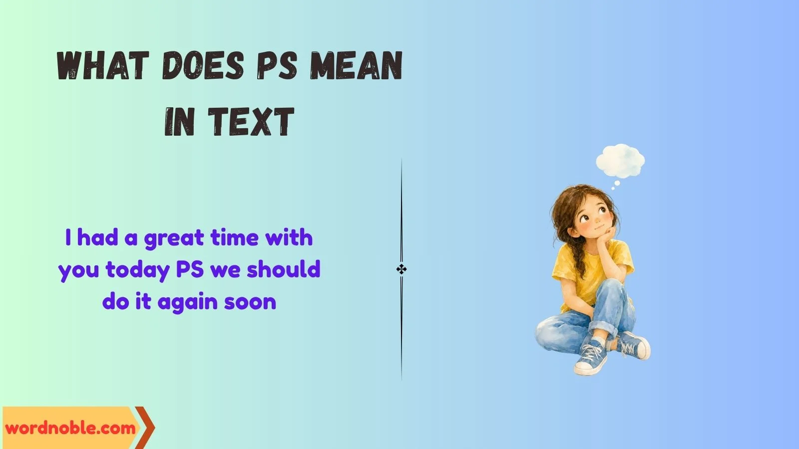 what does ps mean in text