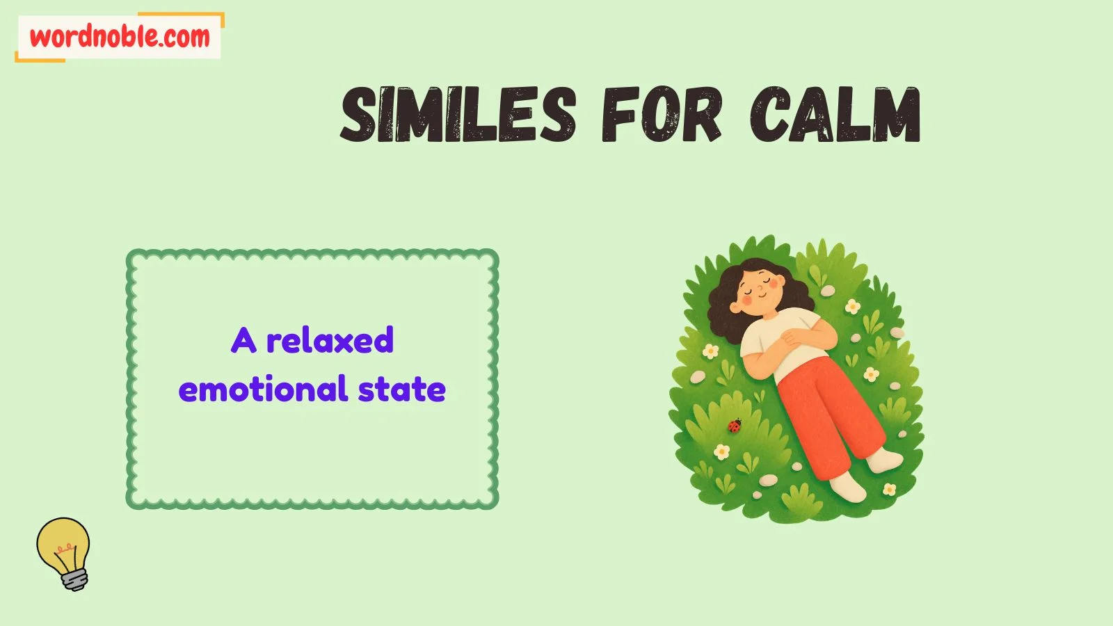 What Does Similes for Calm Mean?