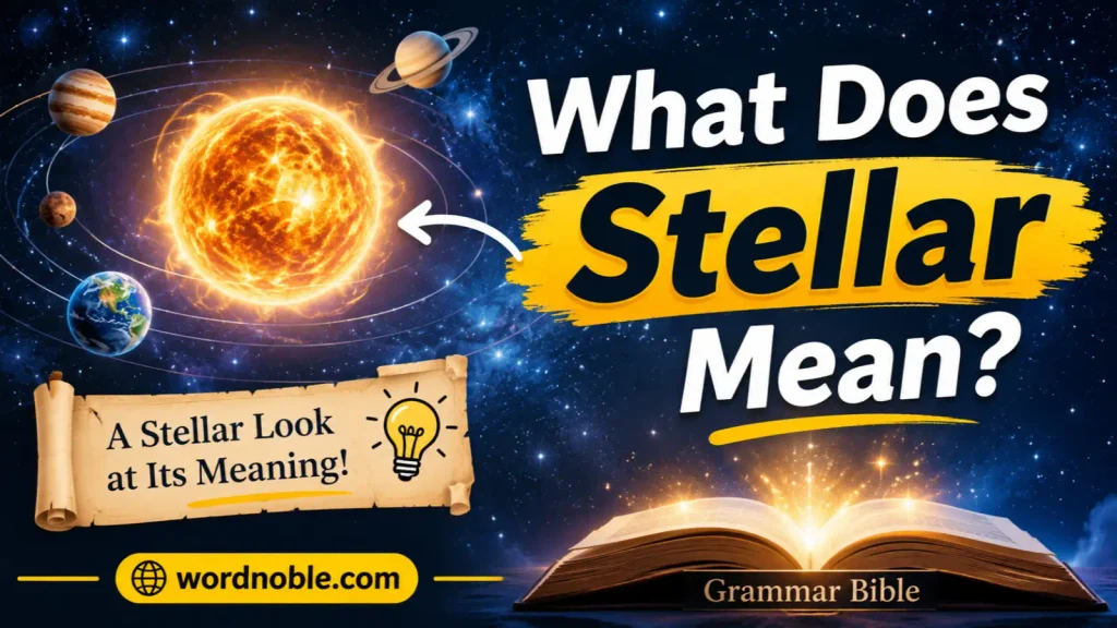 What Does Stellar Mean?
