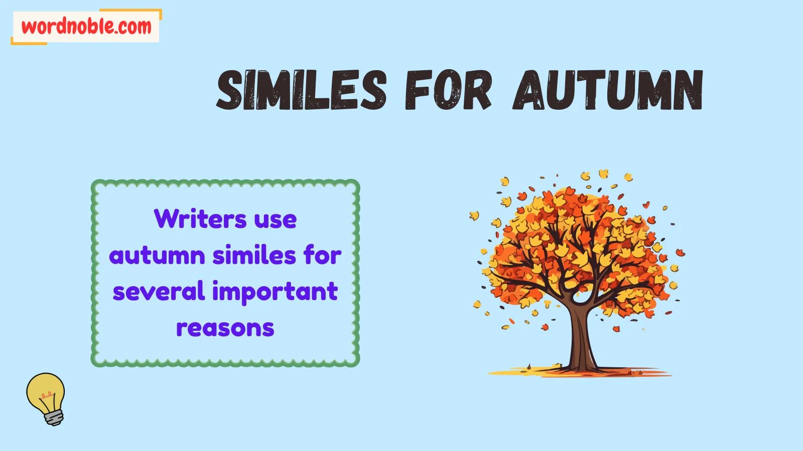 Why Do Writers Use Similes for Autumn?